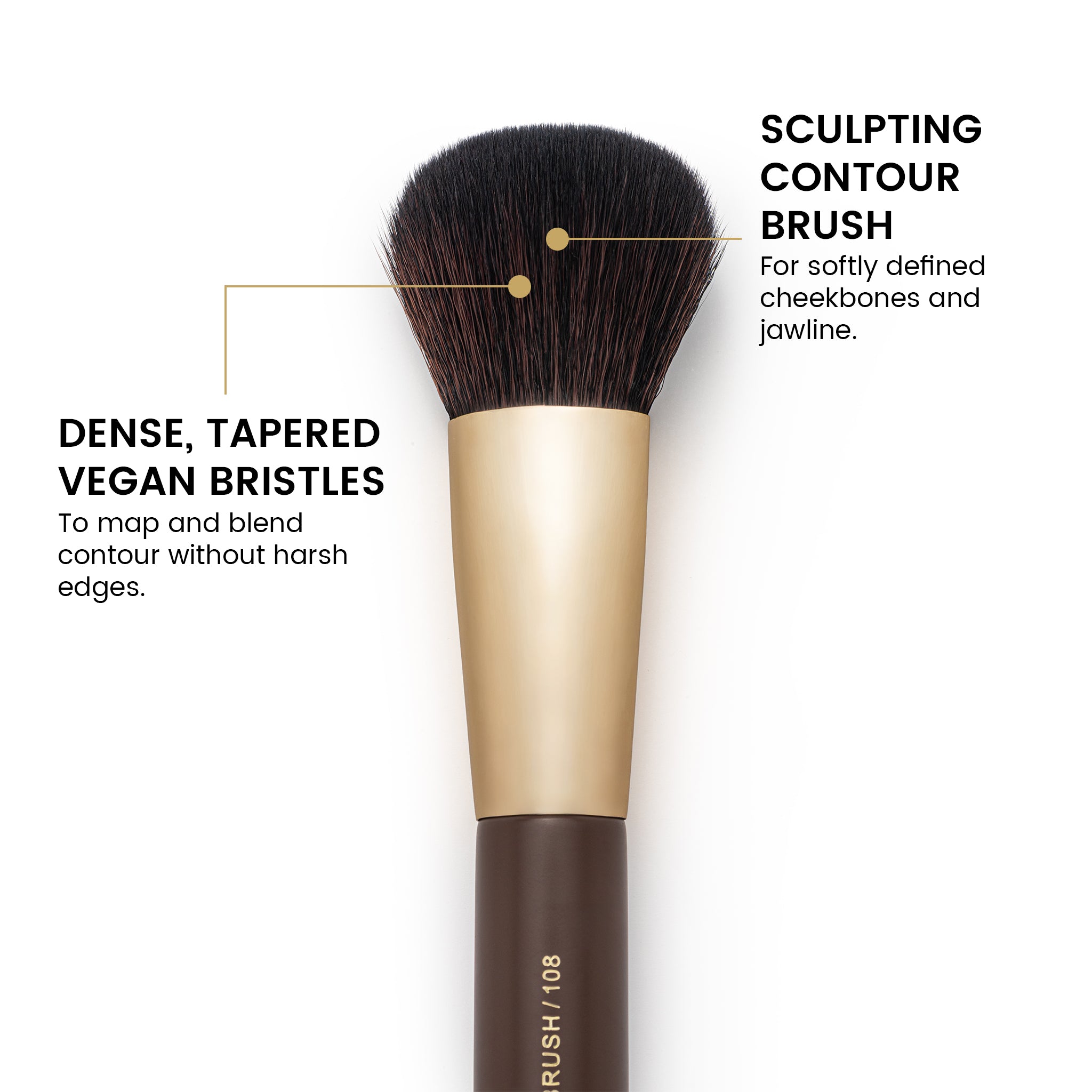 Pincel de maquiagem 108 SCULPT CONTORNO